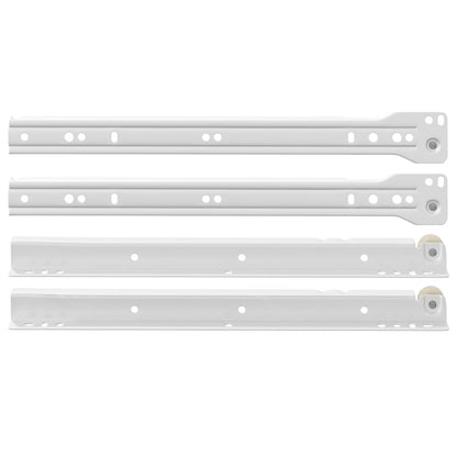 vidaXL Drawer Slide 73 pcs White Steel 4