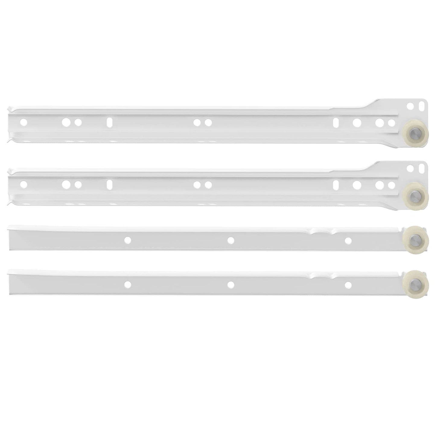 vidaXL Drawer Slide 73 pcs White Steel 3