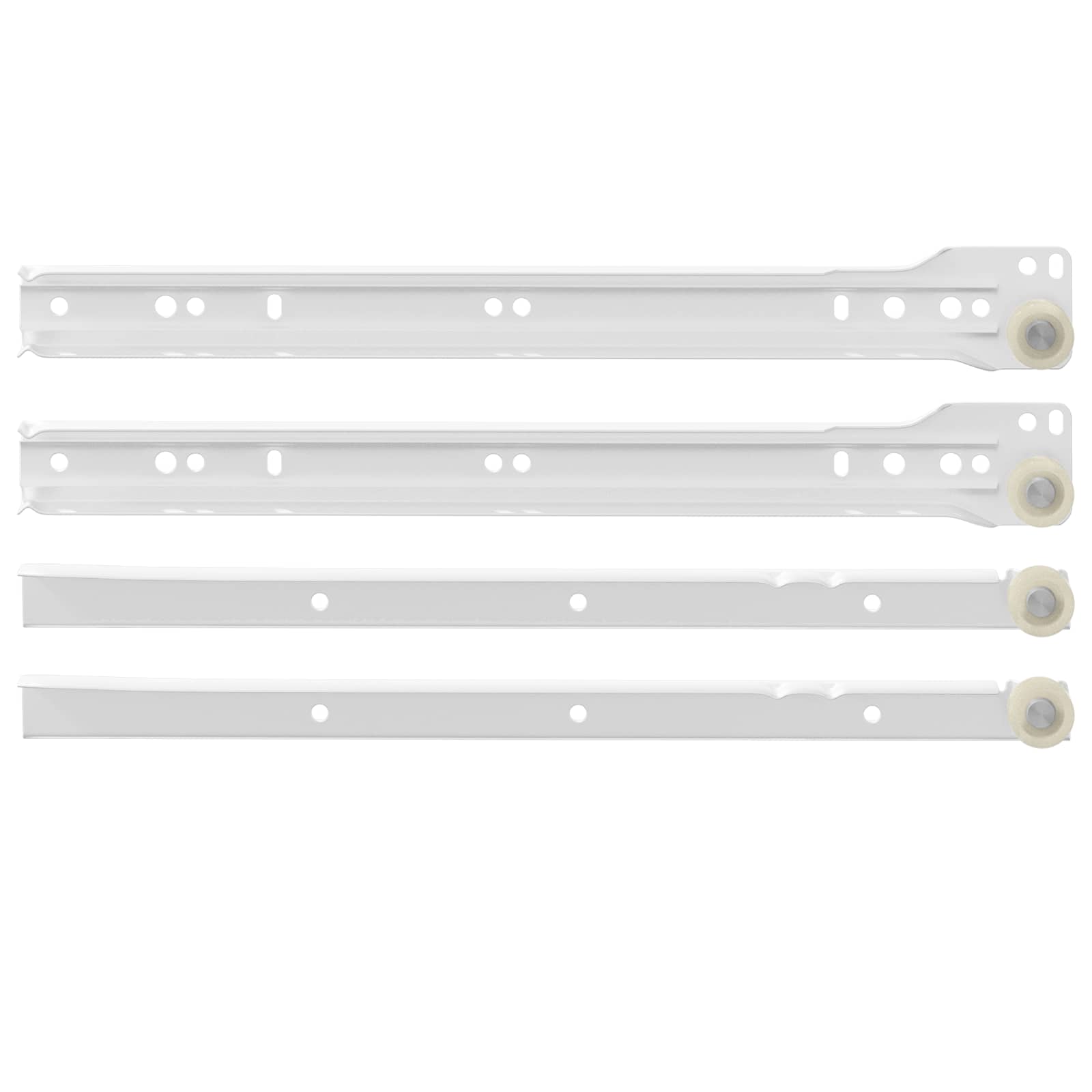 vidaXL Drawer Slide 73 pcs White Steel 3