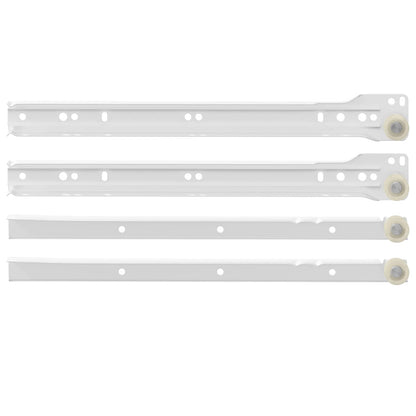 vidaXL Drawer Slide 73 pcs White Steel 3