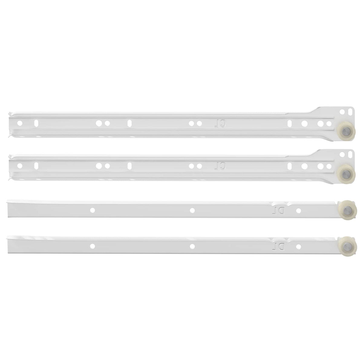 Drawer Slide 63 pcs White Steel