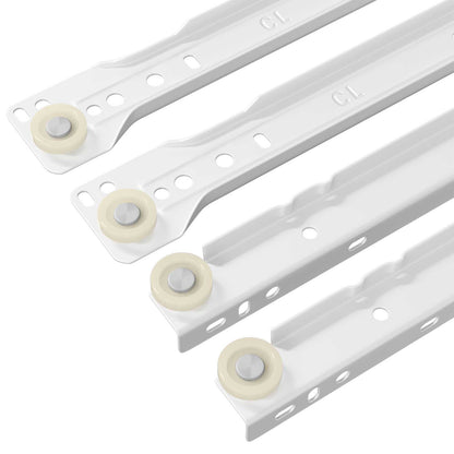 vidaXL Drawer Slide 49 pcs White Steel 5