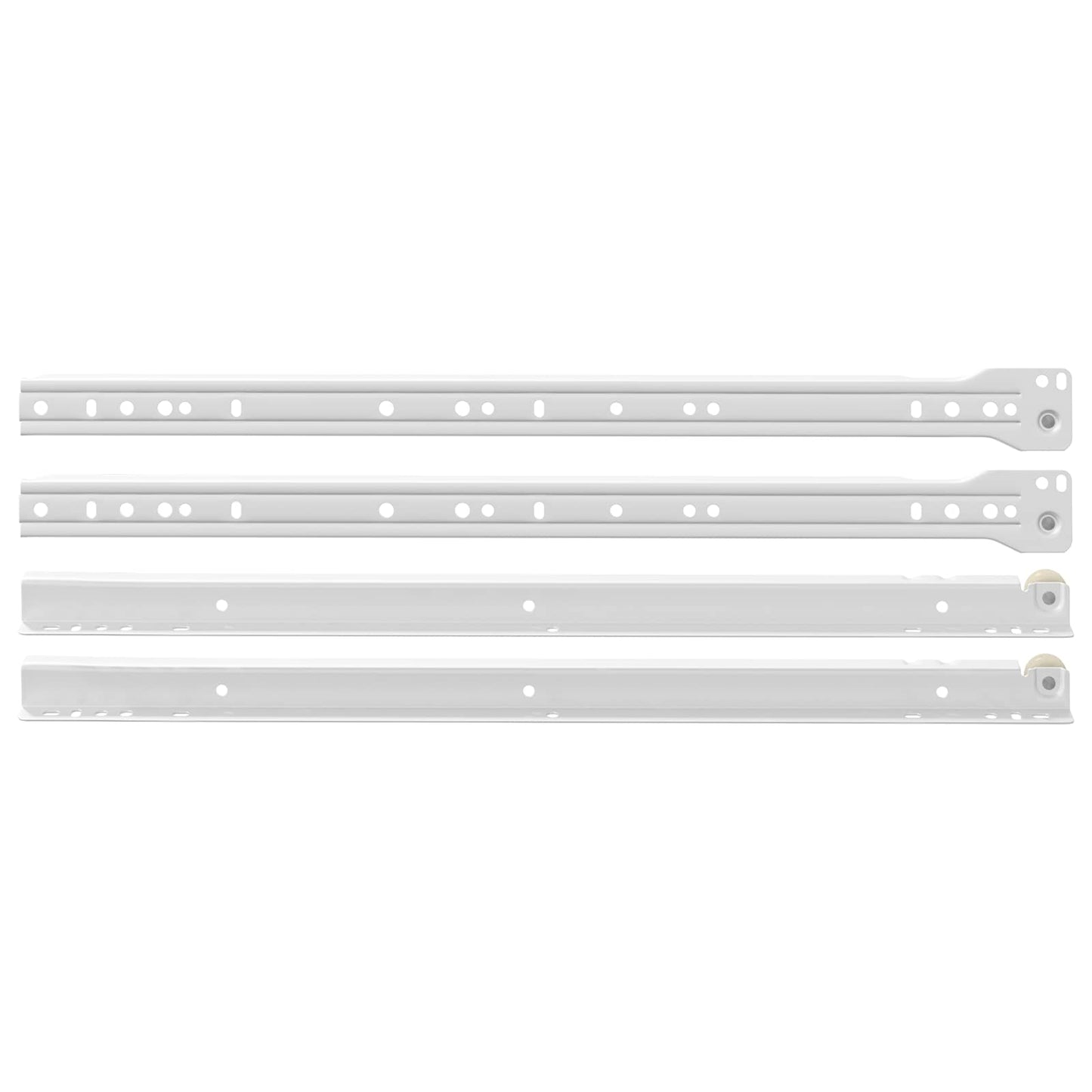 vidaXL Drawer Slide 49 pcs White Steel 4