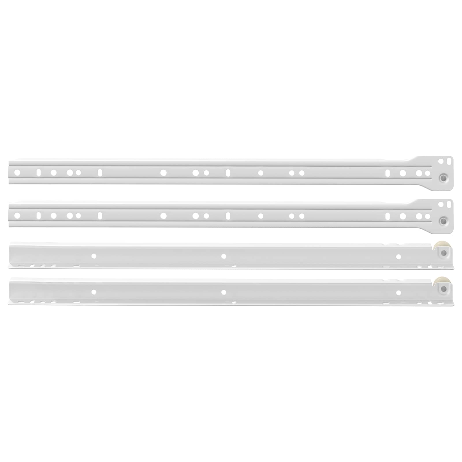 vidaXL Drawer Slide 49 pcs White Steel 4