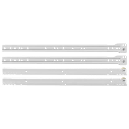 vidaXL Drawer Slide 49 pcs White Steel 4