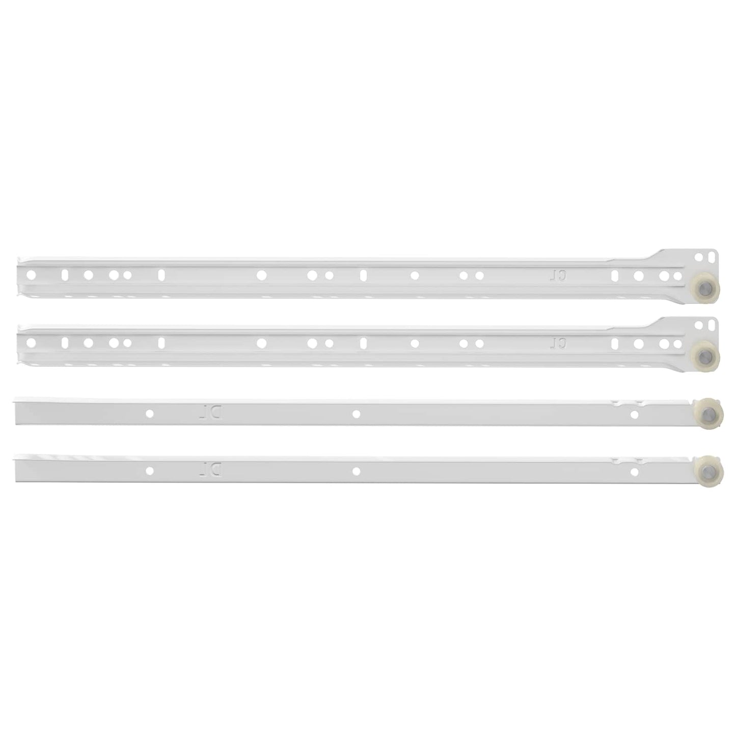 vidaXL Drawer Slide 49 pcs White Steel 3
