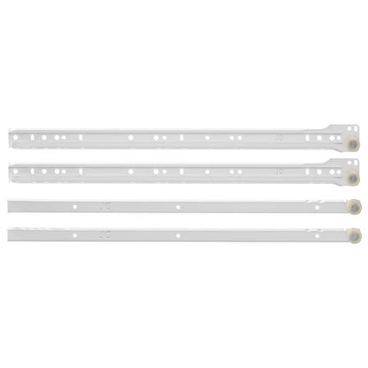vidaXL Drawer Slide 49 pcs White Steel 3