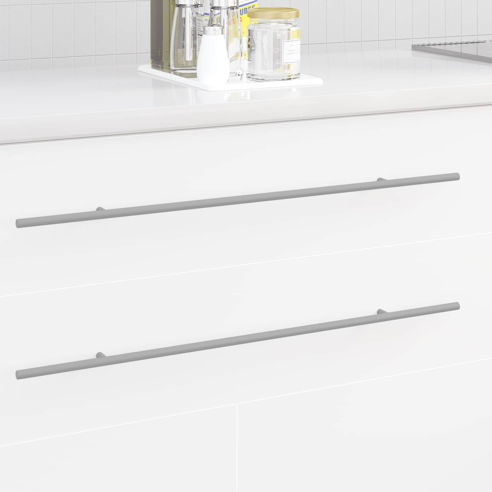 vidaXL Cabinet Handle 12 pcs Silver 700mm Stainless Steel 1