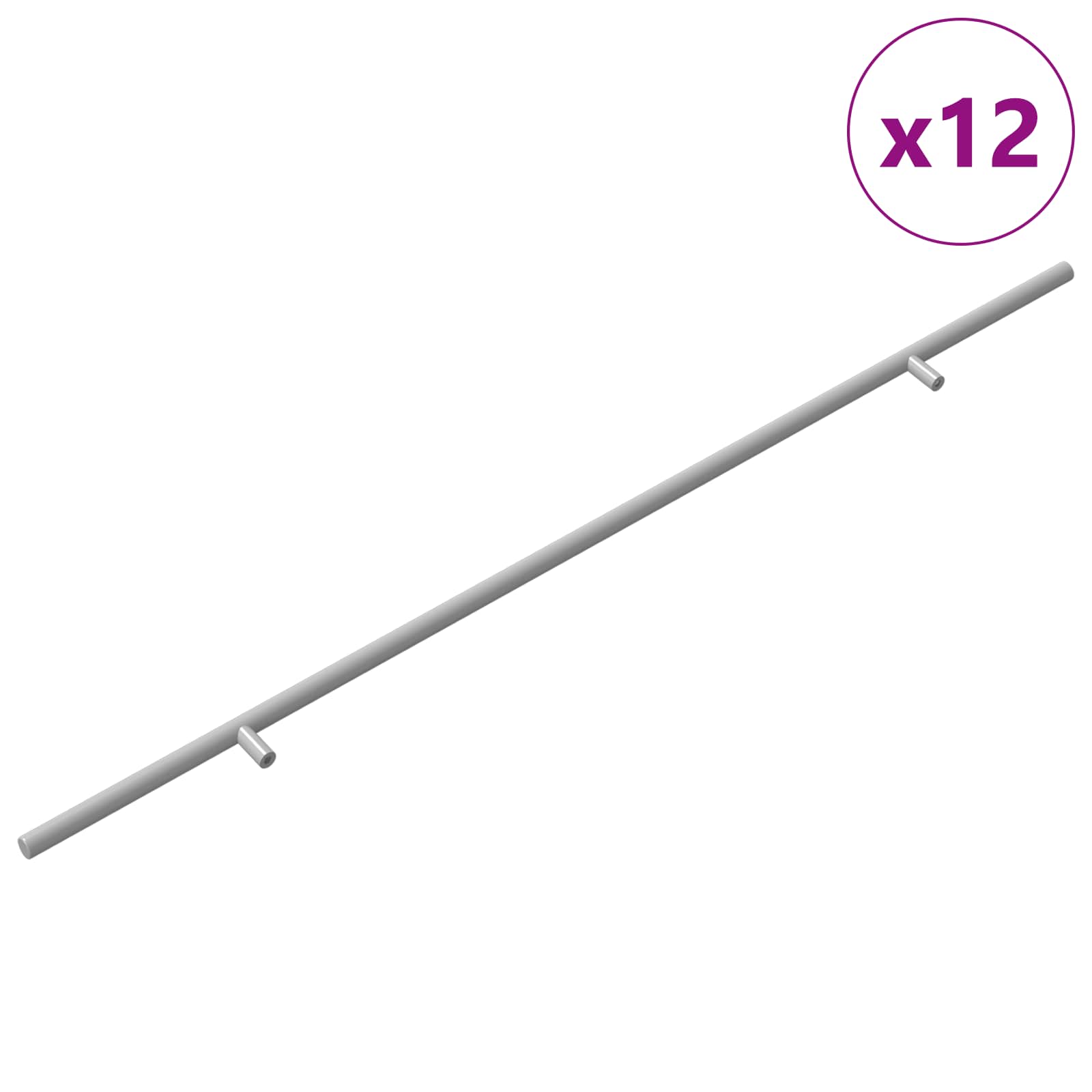 vidaXL Cabinet Handle 12 pcs Silver 700mm Stainless Steel 2