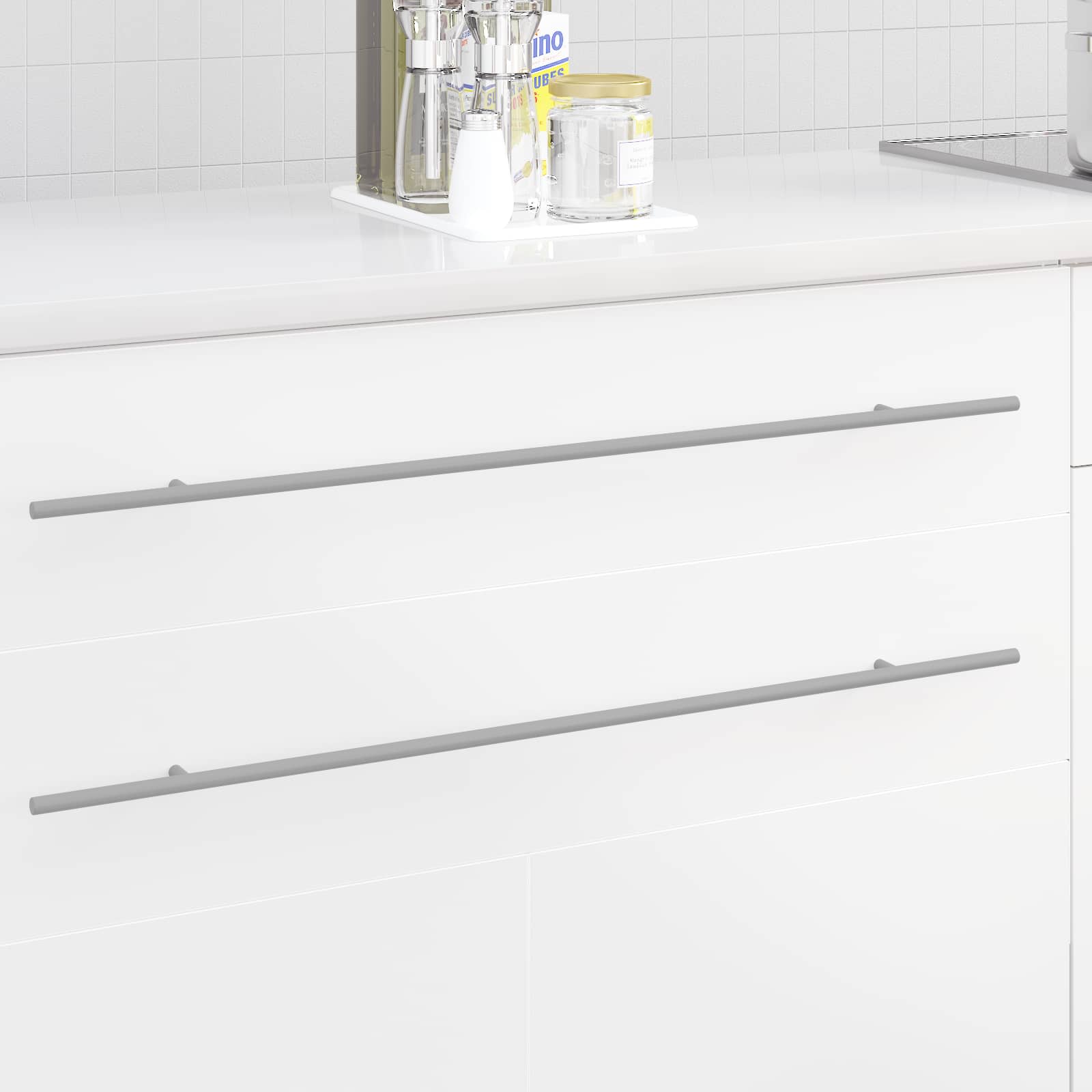 vidaXL Cabinet Handle 12 pcs Silver 800 mm Stainless Steel 1