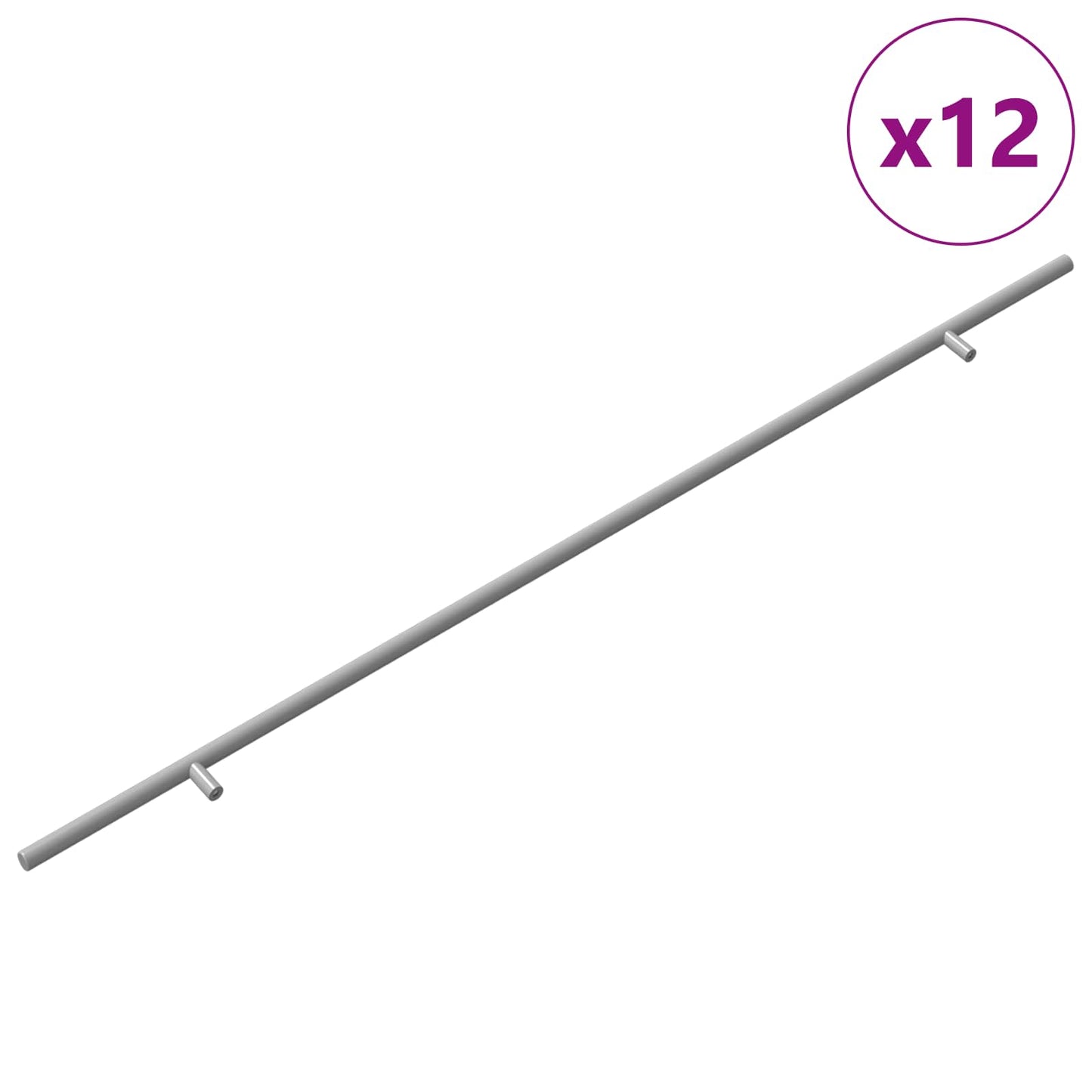 vidaXL Cabinet Handle 12 pcs Silver 800 mm Stainless Steel 2