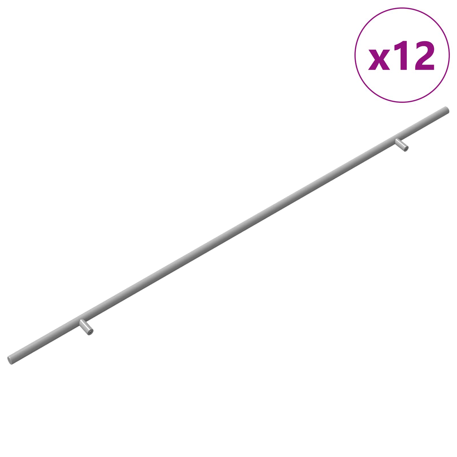 vidaXL Cabinet Handle 12 pcs Silver 800 mm Stainless Steel 2