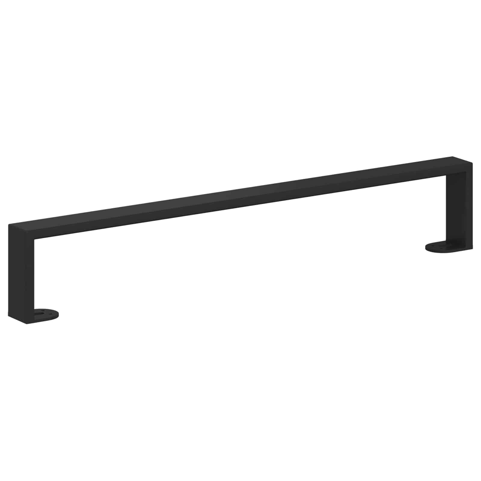 vidaXL Furniture Feet 12 pcs Black 596 x 40.5 x 100 mm Iron 6