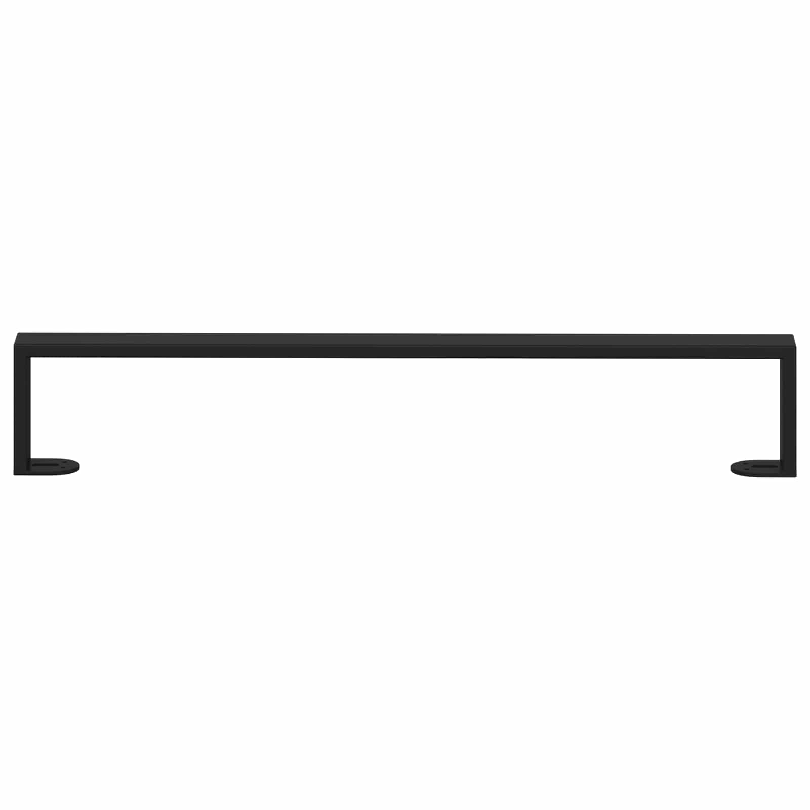 vidaXL Furniture Feet 12 pcs Black 596 x 40.5 x 100 mm Iron 4
