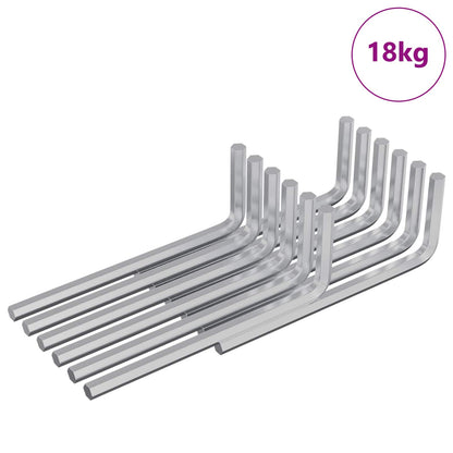 vidaXL Hex Key 4675 pcs Silver 20 x 52 mm Steel 2