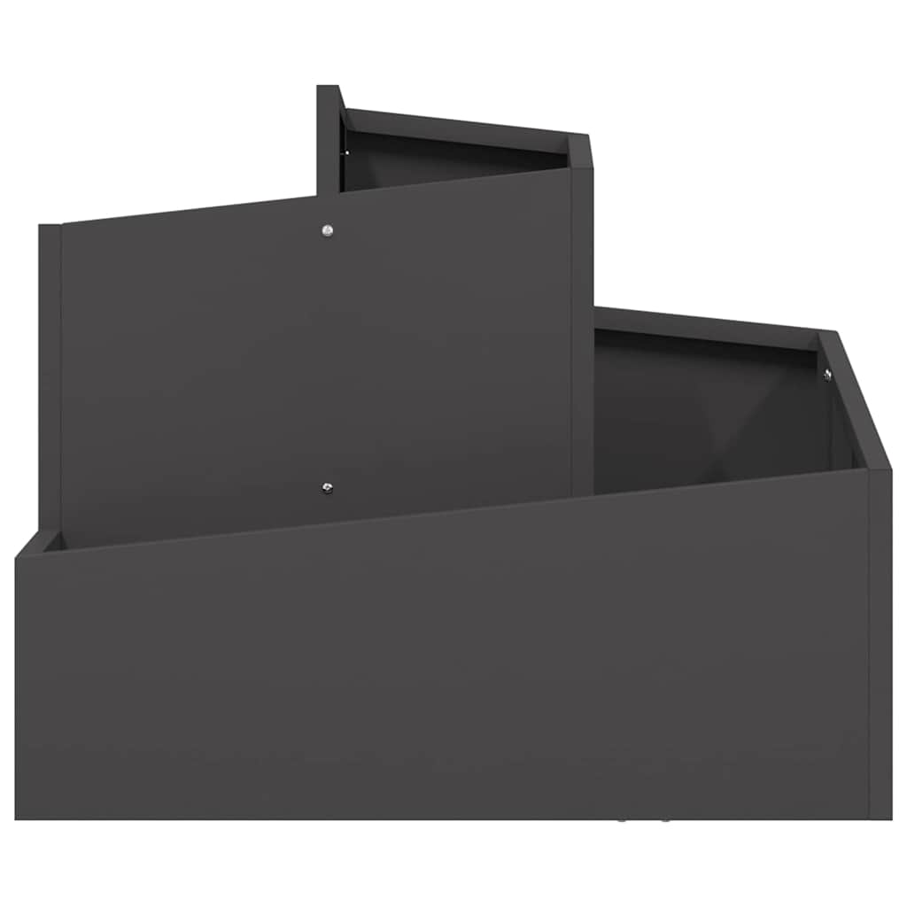 vidaXL Garden Planter Black 60 x 60 x 50 cm Cold-rolled Steel 5