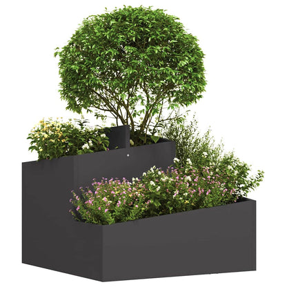 vidaXL Garden Planter Black 60 x 60 x 50 cm Cold-rolled Steel 3