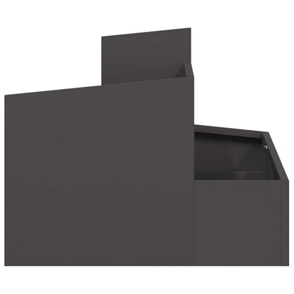 vidaXL Garden Planter Black 60 x 60 x 50 cm Cold-rolled Steel 6