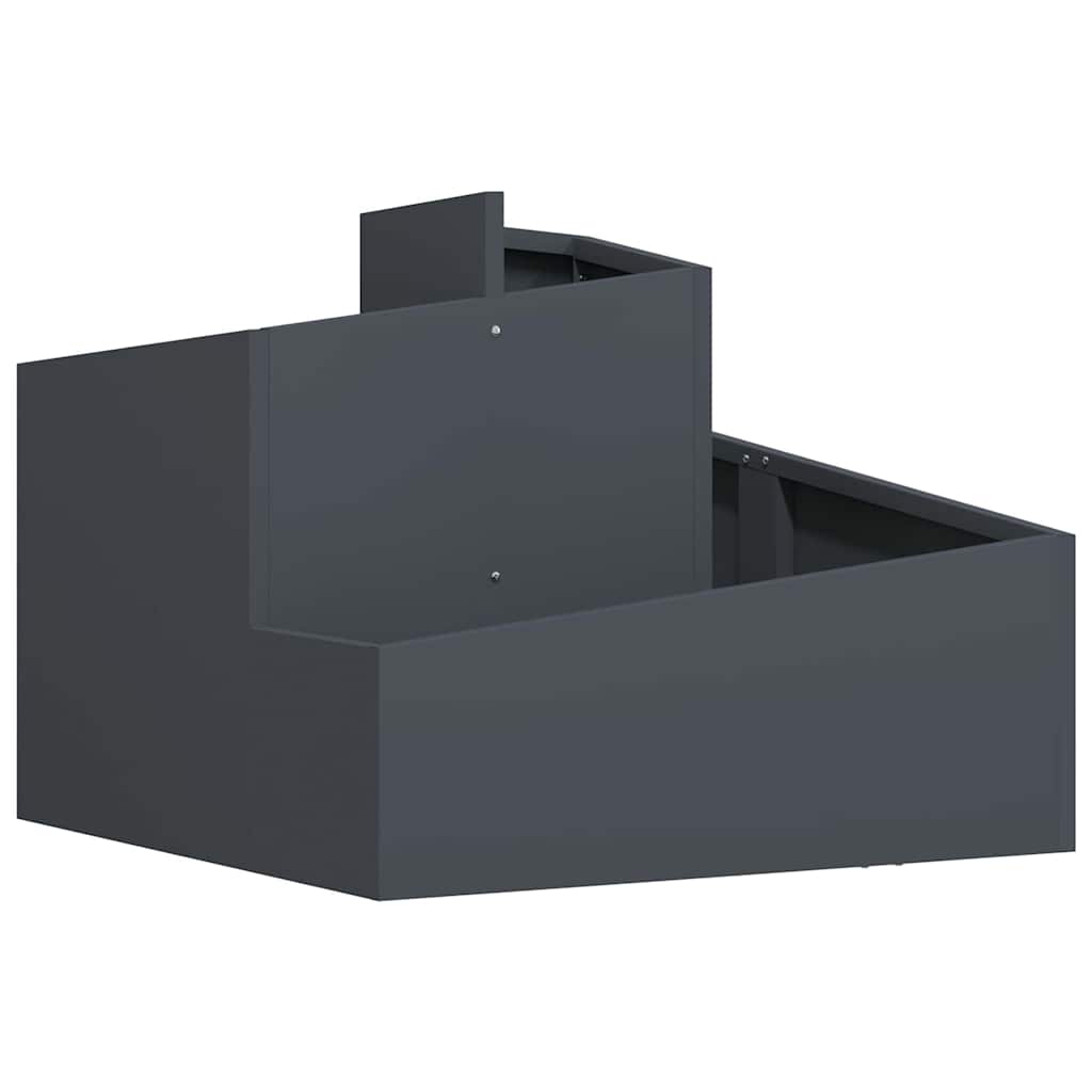 vidaXL Garden Planter Anthracite 60 x 60 x 50 cm Cold-rolled Steel 2