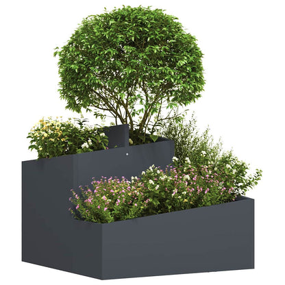 vidaXL Garden Planter Anthracite 60 x 60 x 50 cm Cold-rolled Steel 3