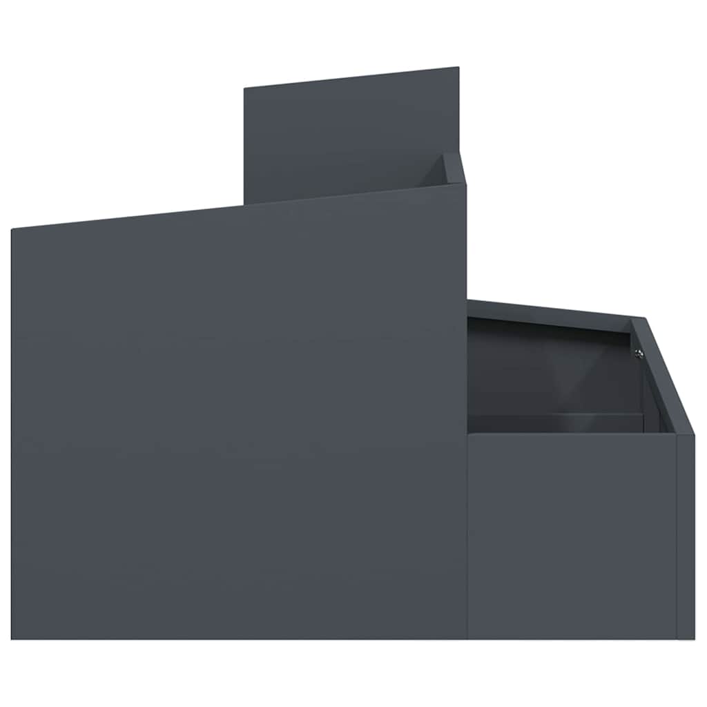 vidaXL Garden Planter Anthracite 60 x 60 x 50 cm Cold-rolled Steel 5