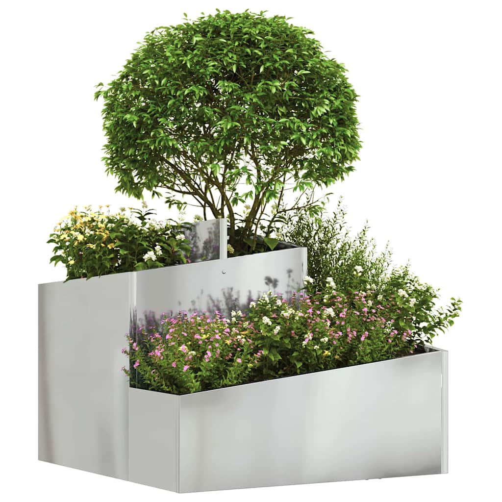 Garden Planter 60 x 60 x 50 cm Cold-rolled Steel Galvanised
