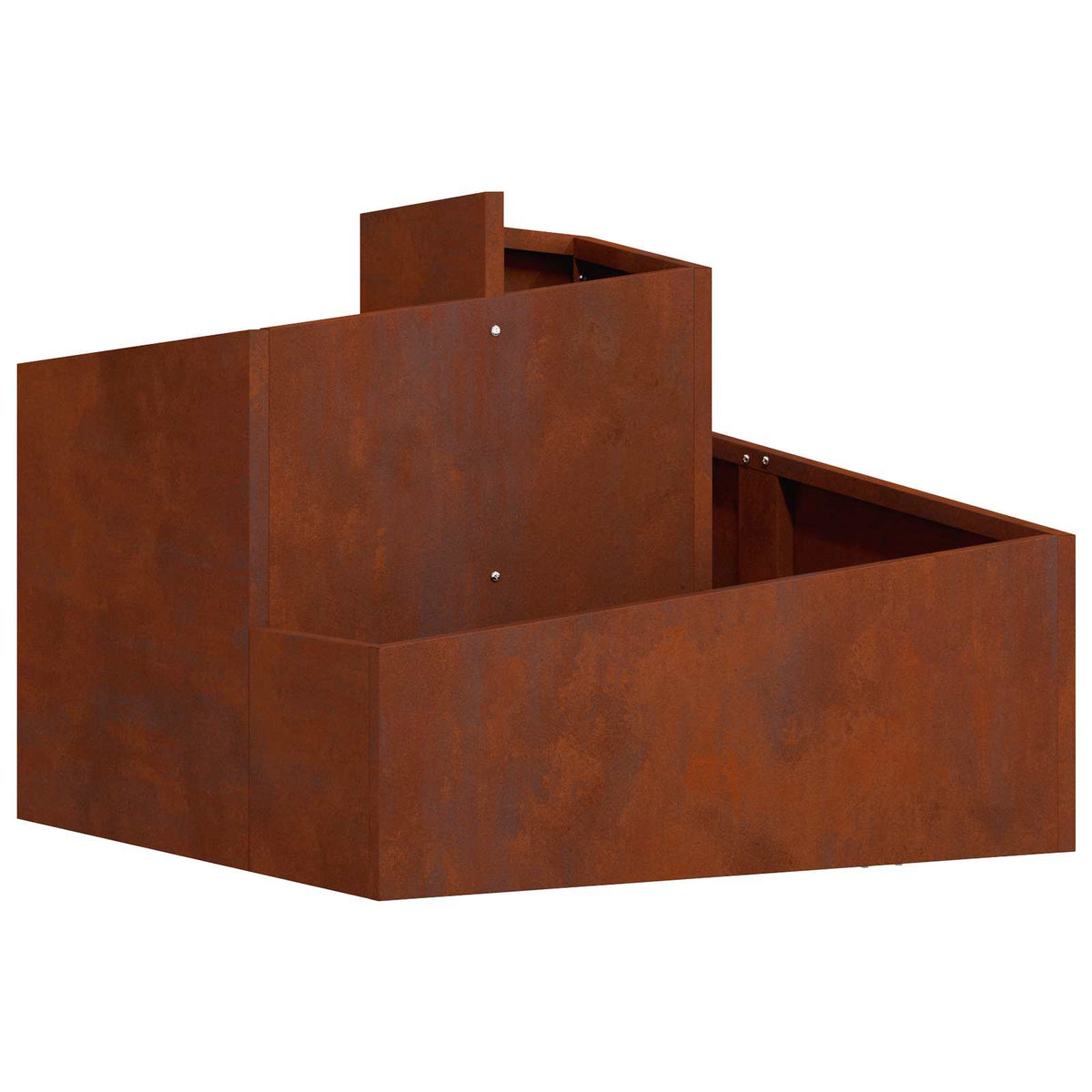 vidaXL Garden Planter Rusty 60 x 60 x 50 cm Weathering Steel 2
