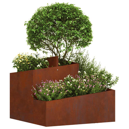 Garden Planter 60 x 60 x 50 cm Cold-rolled Steel Weathering steel
