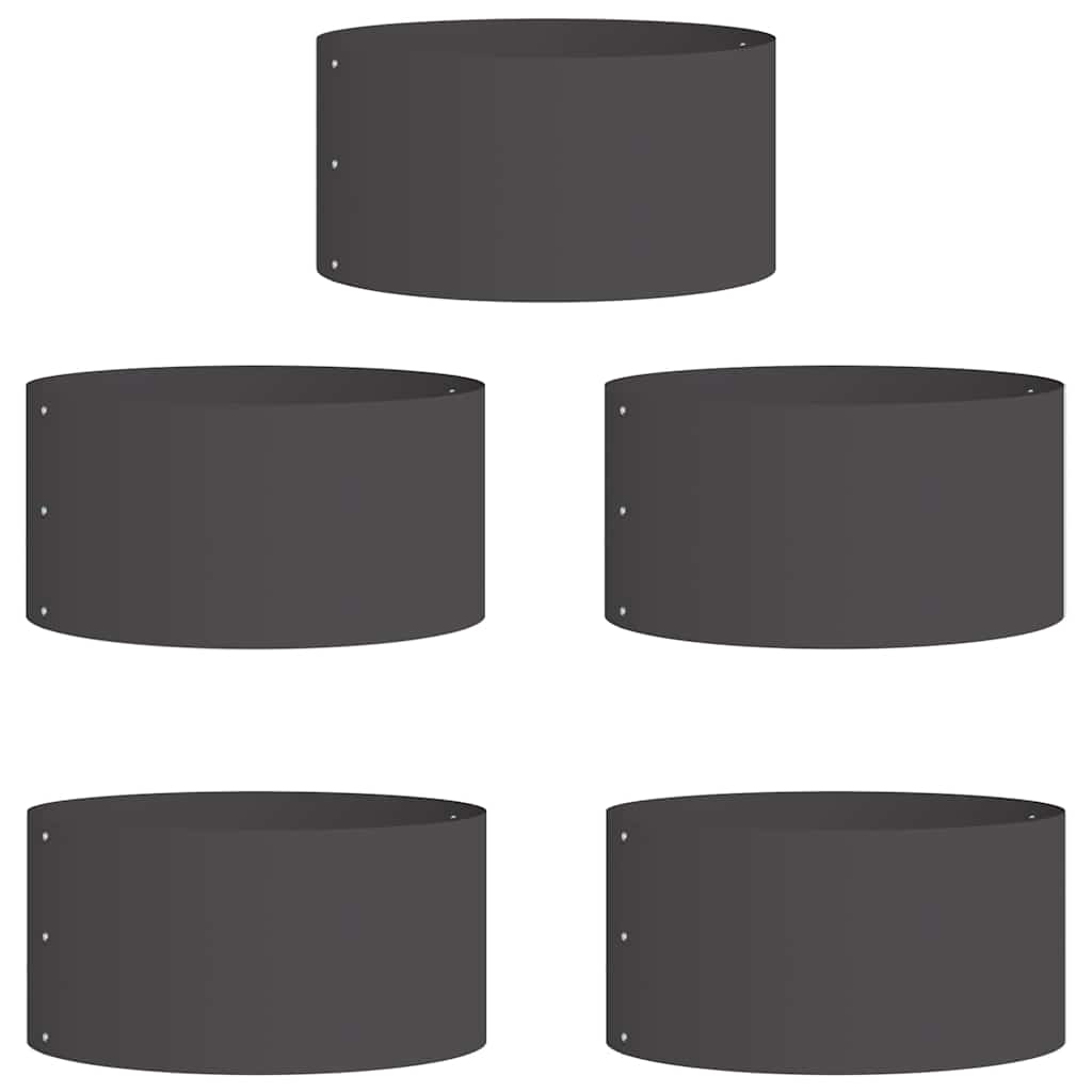 Planter Ring 40 x 40 x 20 cm Cold-rolled Steel 5 40 cm Black