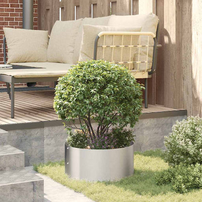 vidaXL Planter Ring 5 pcs Silver 40 x 40 x 20 cm Stainless Steel 4