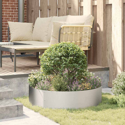 vidaXL Planter Ring Silver 80 x 80 x 20 cm Stainless Steel 4