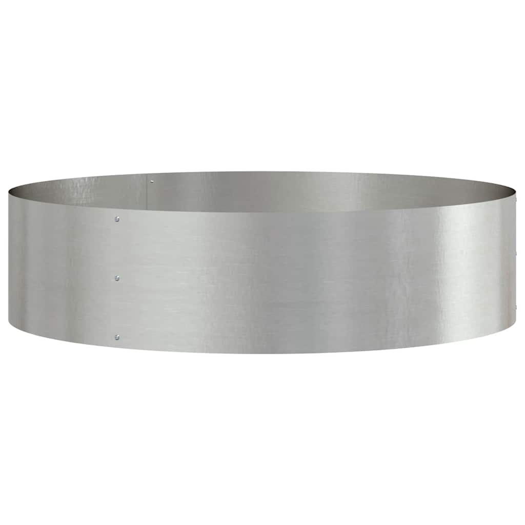vidaXL Planter Ring Silver 80 x 80 x 20 cm Stainless Steel 2
