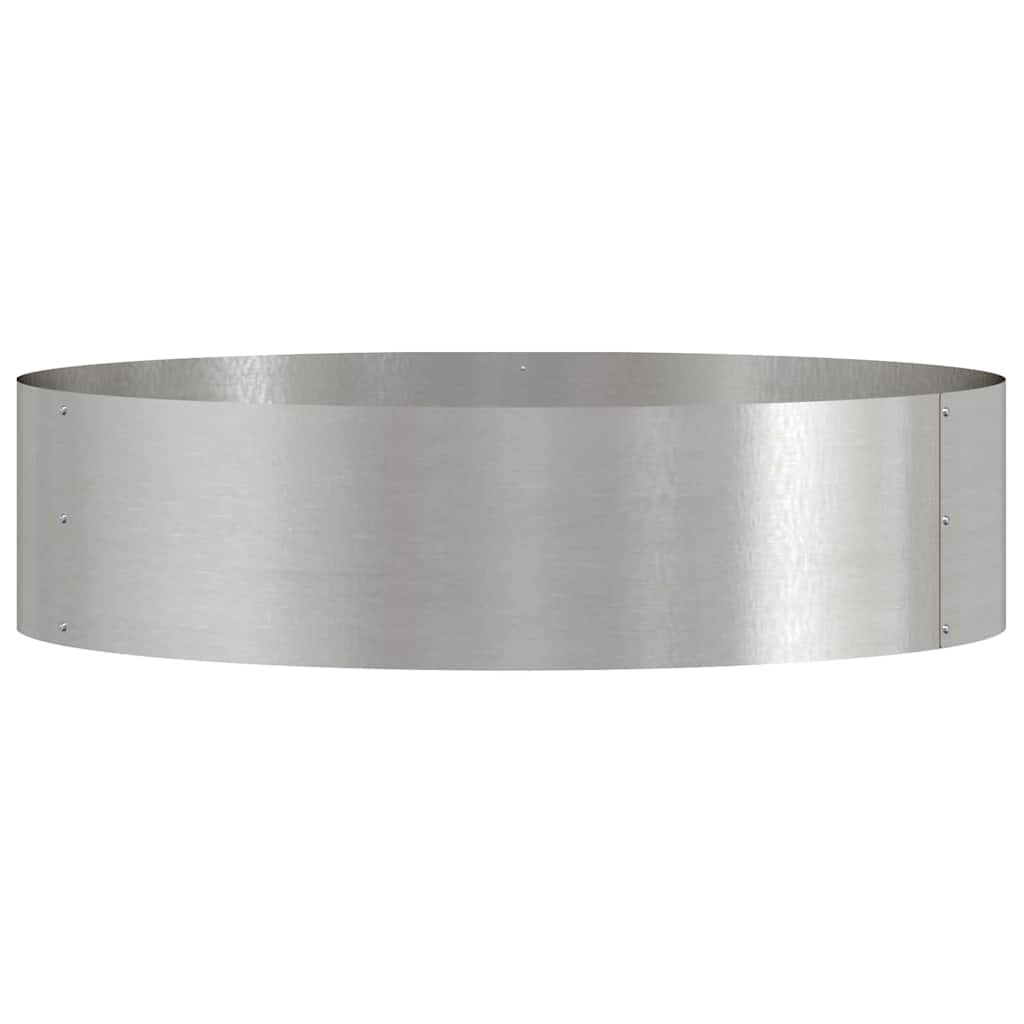 vidaXL Planter Ring Silver 80 x 80 x 20 cm Stainless Steel 5