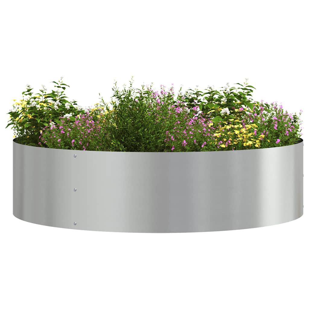 vidaXL Planter Ring 5 pcs Silver 80 x 80 x 20 cm Galvanised Steel 3