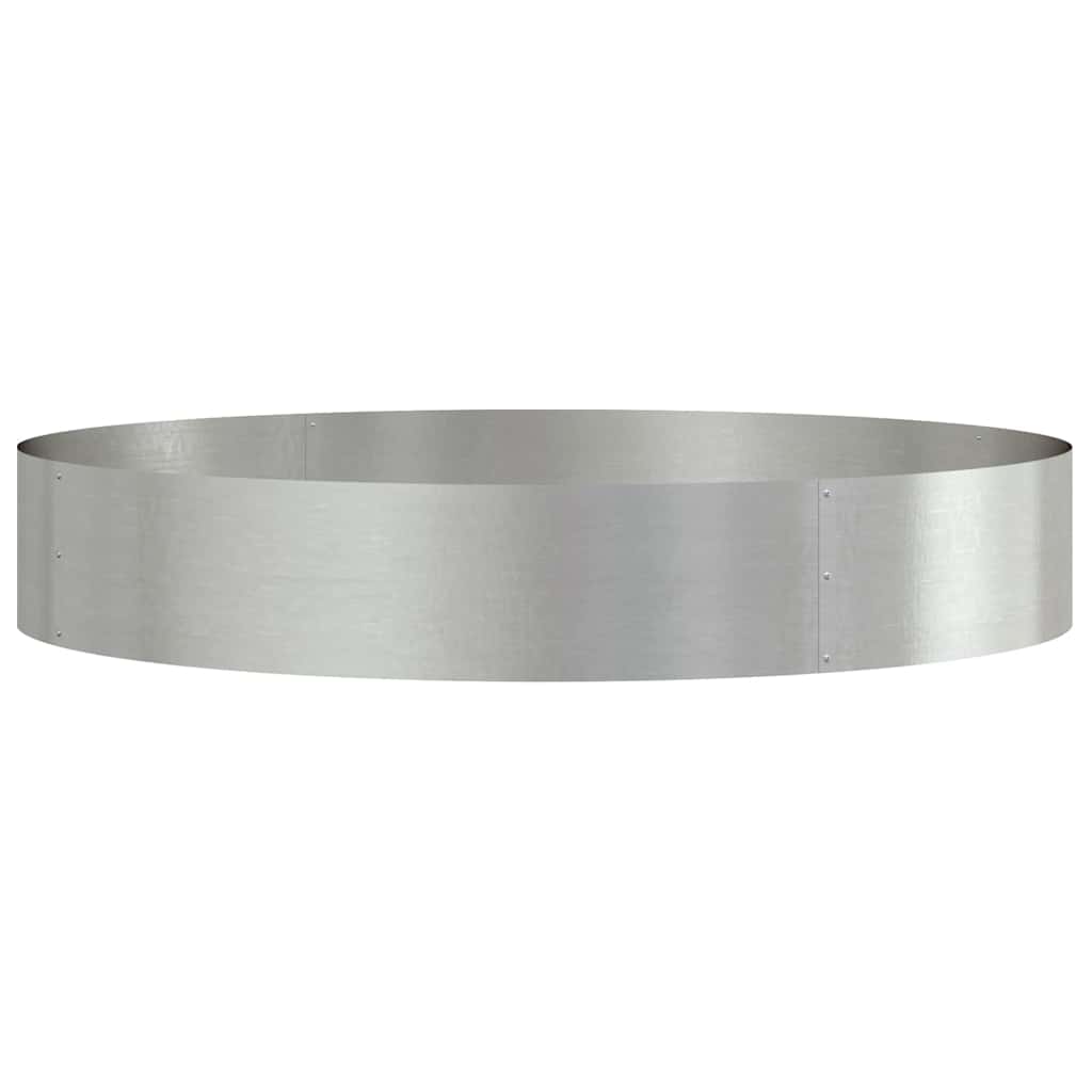 vidaXL Planter Ring Silver 120 x 120 x 20 cm Stainless Steel 2