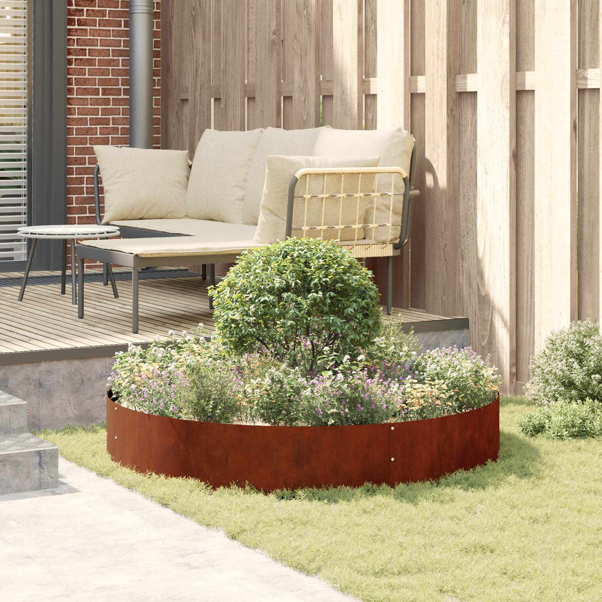Planter Ring 120 x 120 x 20 cm 5 pcs 120 cm Weathering steel