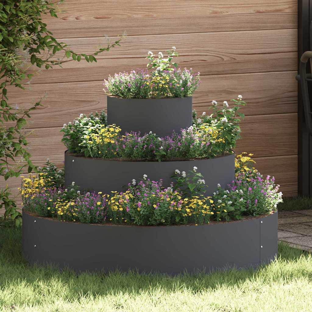 vidaXL Garden Planter Anthracite 90 x 90 x 20 cm Cold-rolled Steel 1