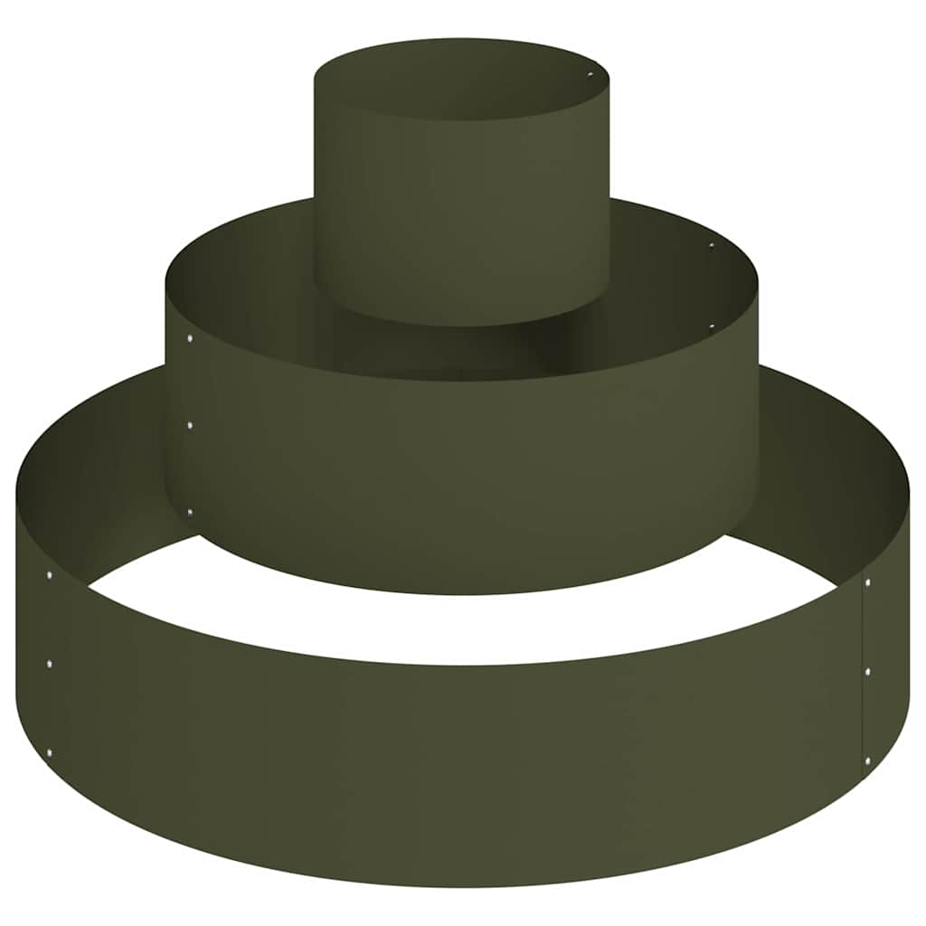 vidaXL Garden Planter Olive Green 90 x 90 x 20 cm Cold-rolled Steel 2