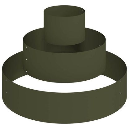 vidaXL Garden Planter Olive Green 90 x 90 x 20 cm Cold-rolled Steel 2