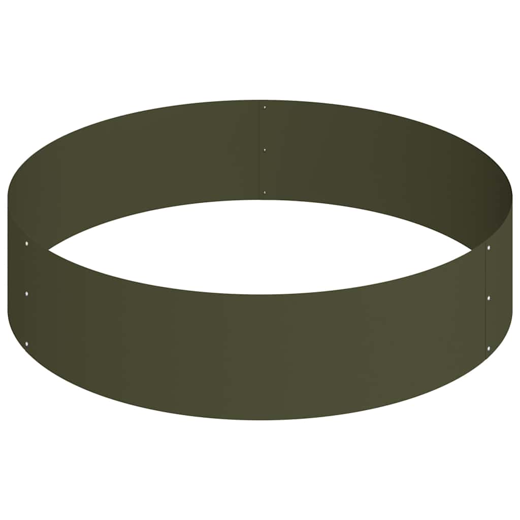 vidaXL Garden Planter Olive Green 90 x 90 x 20 cm Cold-rolled Steel 5