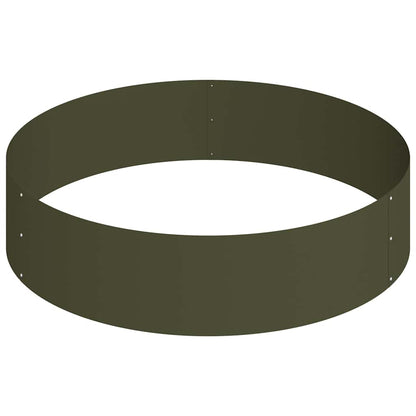 vidaXL Garden Planter Olive Green 90 x 90 x 20 cm Cold-rolled Steel 5