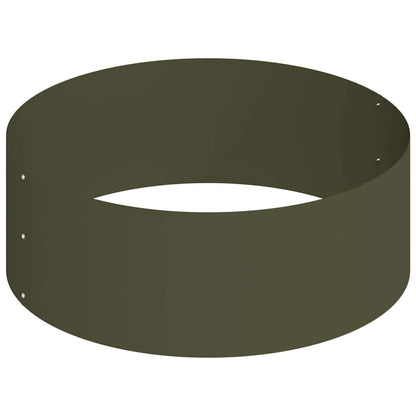 vidaXL Garden Planter Olive Green 90 x 90 x 20 cm Cold-rolled Steel 6