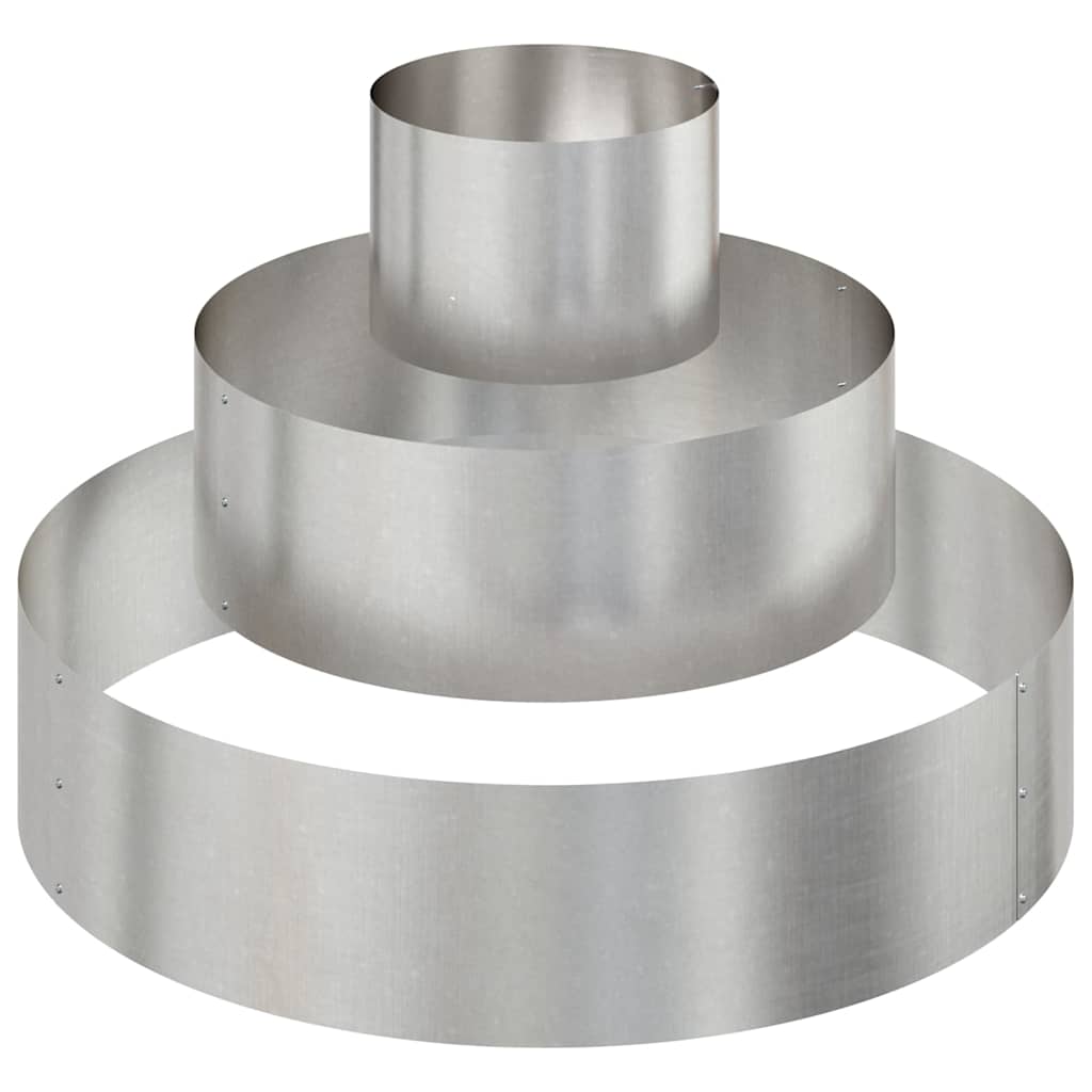 vidaXL Garden Planter Silver 90 x 90 x 20 cm Stainless Steel 2