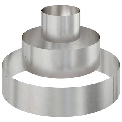 vidaXL Garden Planter Silver 90 x 90 x 20 cm Stainless Steel 2