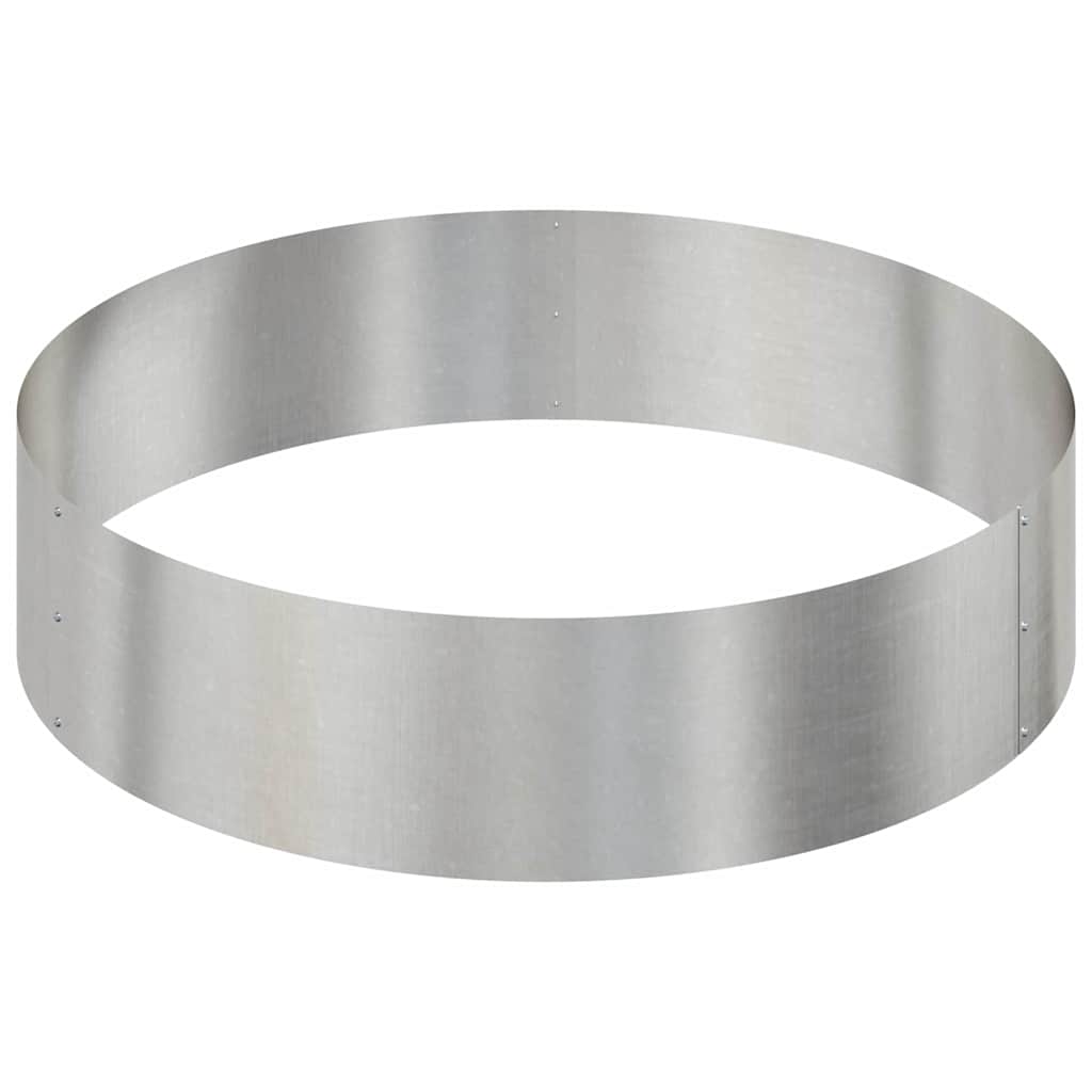vidaXL Garden Planter Silver 90 x 90 x 20 cm Stainless Steel 5