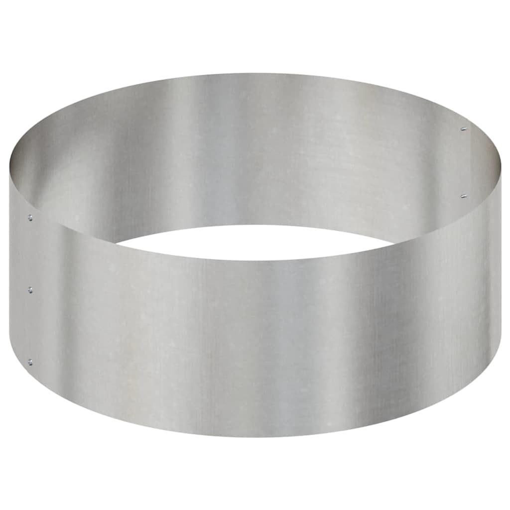 vidaXL Garden Planter Silver 90 x 90 x 20 cm Stainless Steel 6