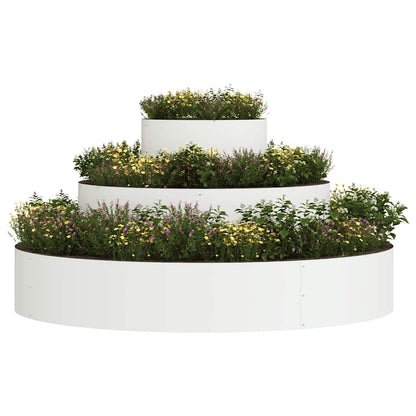 vidaXL Garden Planter White 120 x 120 x 20 cm Cold-rolled Steel 3
