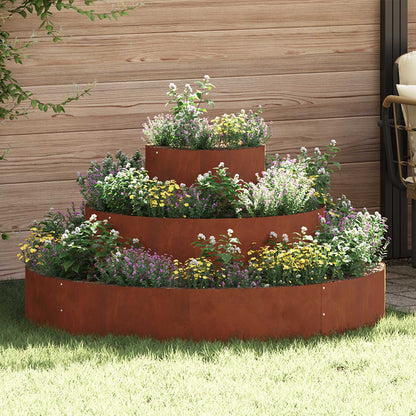 vidaXL Garden Planter Rusty 120 x 120 x 20 cm Weathering Steel 1