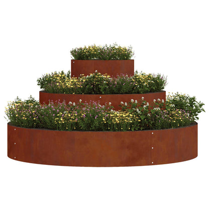 vidaXL Garden Planter Rusty 120 x 120 x 20 cm Weathering Steel 3