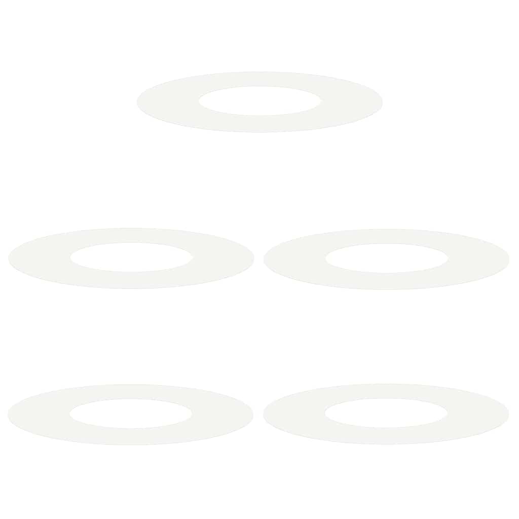 vidaXL suitable for Flat Tree Rings 5 pcs White Ø30/60 cm Steel 2